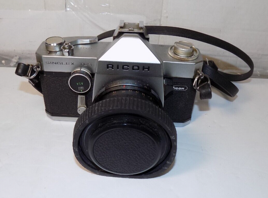 Vintage Ricoh Singlex TLS 35mm Film Camera with Auto Rikenon 1:1.7 f=50mm 016123