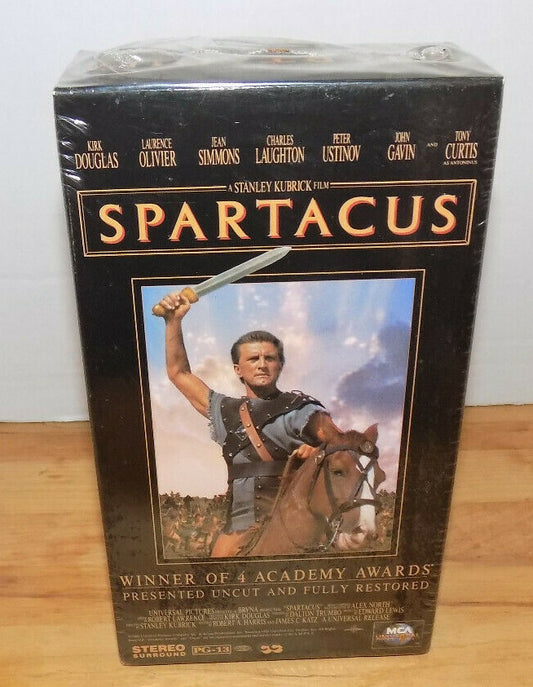 Spartacus 1991 VHS Box Set 2 Tapes Kirk Douglas New Sealed