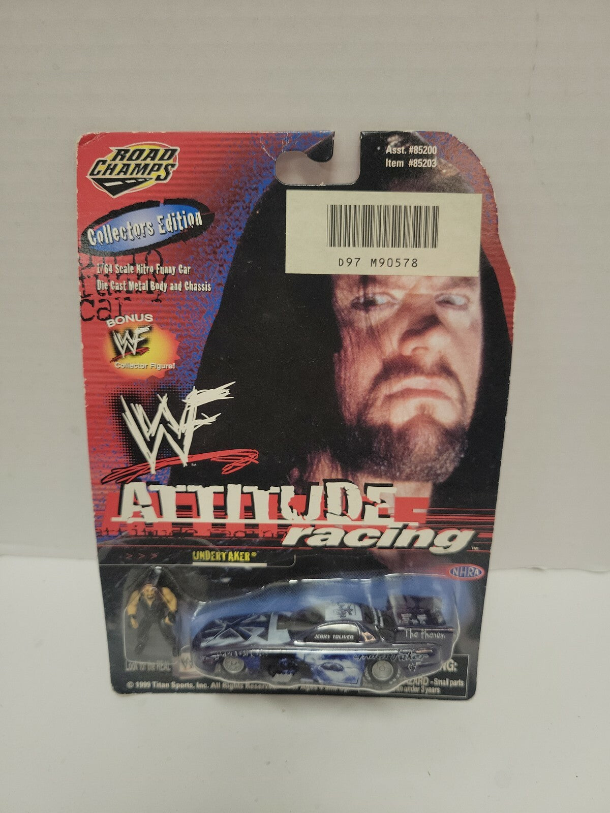 Undertaker WWE WWF Road Champs Attitude Racing 1/64 Die Cast Car New In  Package