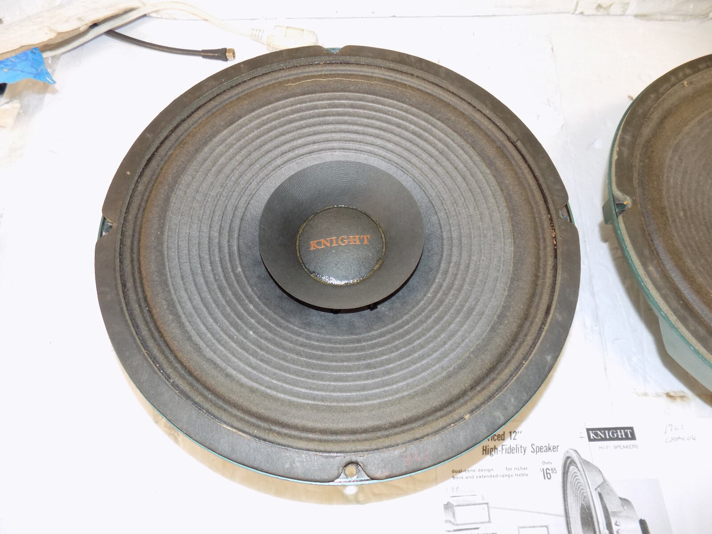 Vintage Pair of Knight 12" Speakers Need Refoam