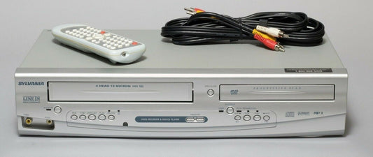 Sylvania DV220SL8 DVD VCR Combo with Remote, A/V Cables & Hdmi Adapter