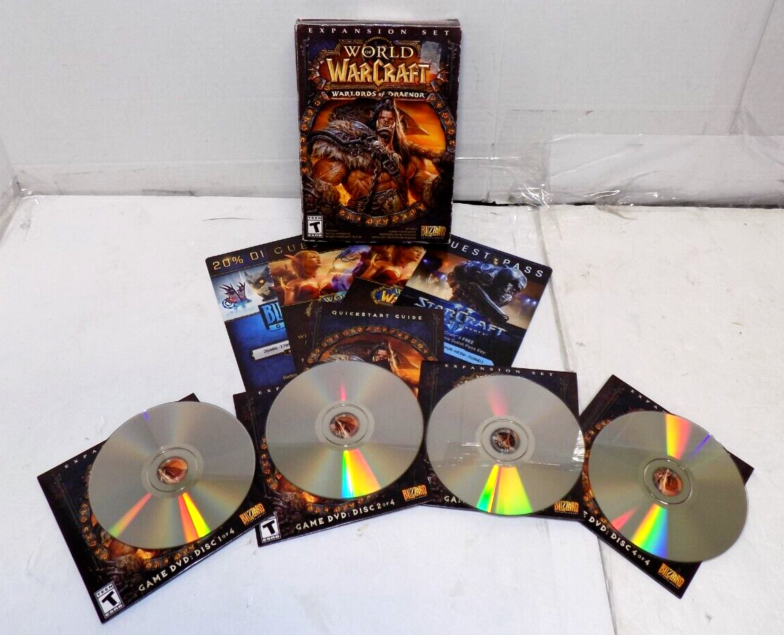 Lot of 6 World of Warcraft Games 5 Expansion Sets 1 Start Up Battle Chest PC MAC