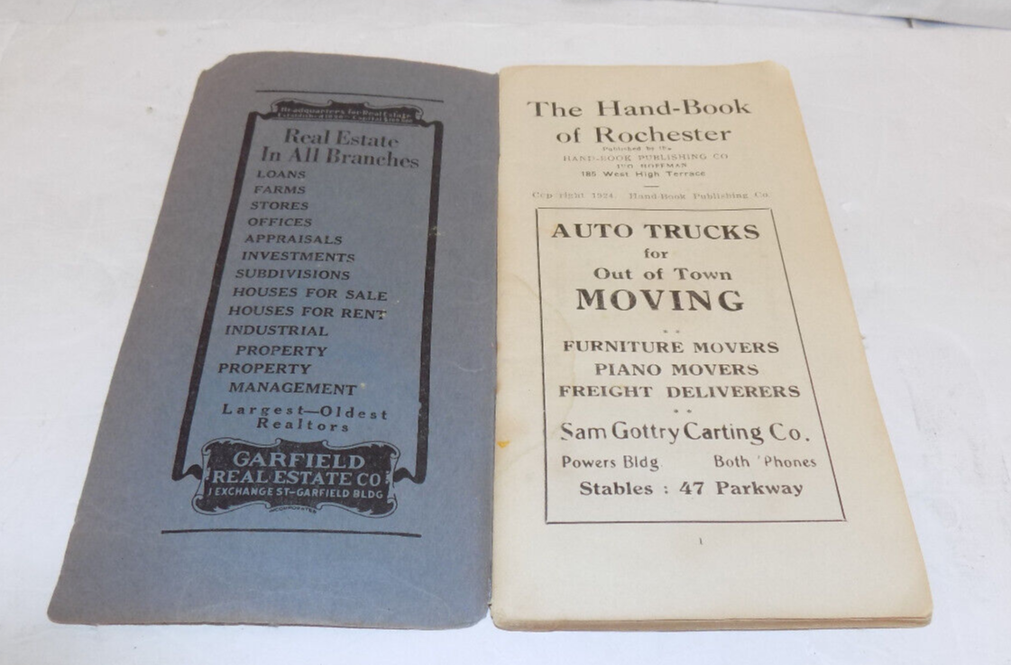 The Hand Book of Rochester NY 1924 A Complete Street Directory