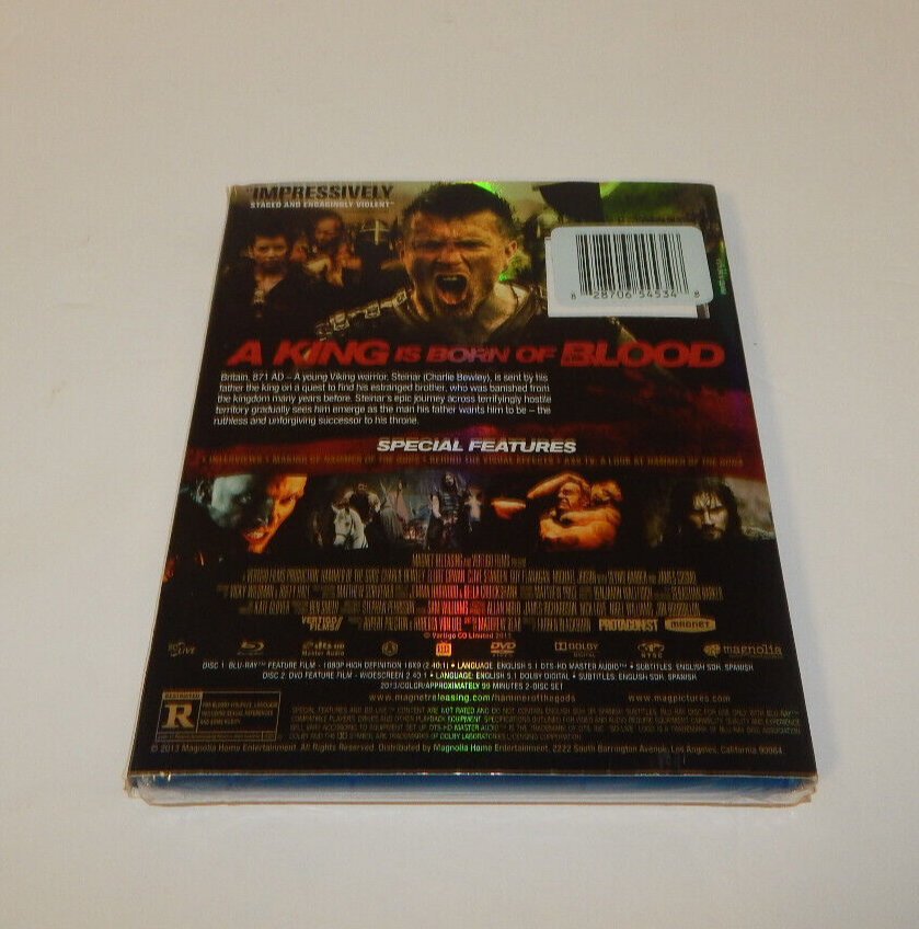 HAMMER OF THE GODS Blu-Ray And DVD Combo 2013 With Foil Ebossed Slipcover New