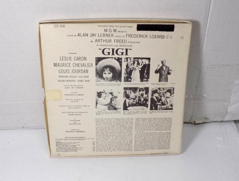 MGM Records GiGi Reel to Reel Tape Original Sound Track Recording Reel Tape