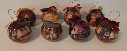 Set of 8 Barbie Doll Christmas Ornaments 1997