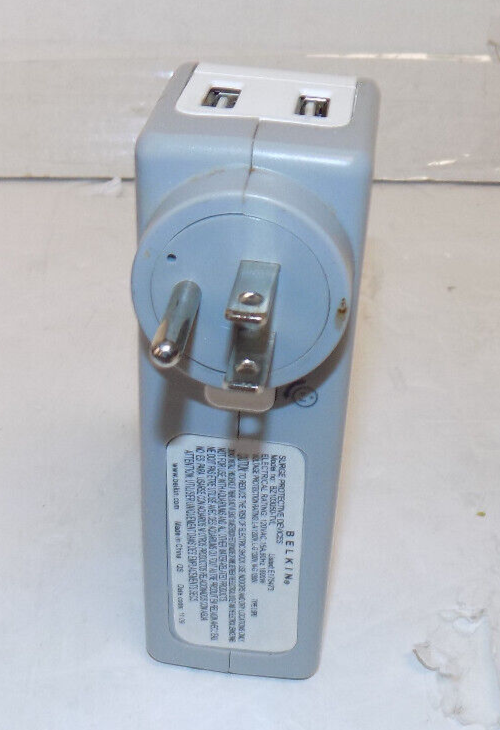 Belkin BZ103050-TVL Wall Mount Surge Protector with 2 USB Charger 3 AC Outlets