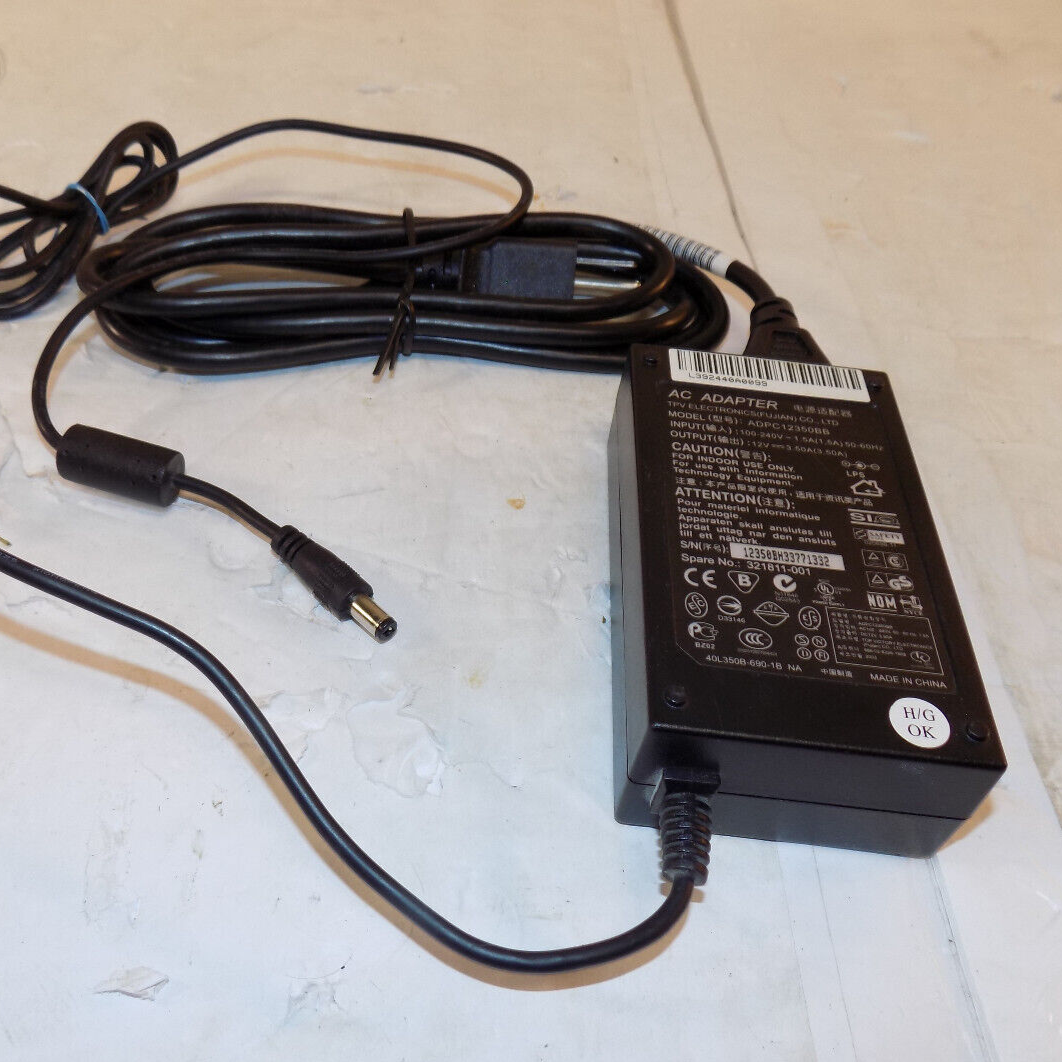 TPV Electronics  Model-ADPC1236 12V AC Adapter 110-240V 1.5A 50-60Hz 12V 3.5A