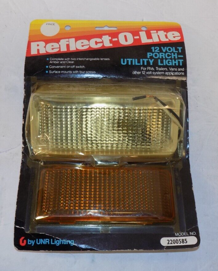 UNR Lighting Reflect-O-Lite 2200585 Wired 12 Volt Porch Utility Light w/2 Lenses