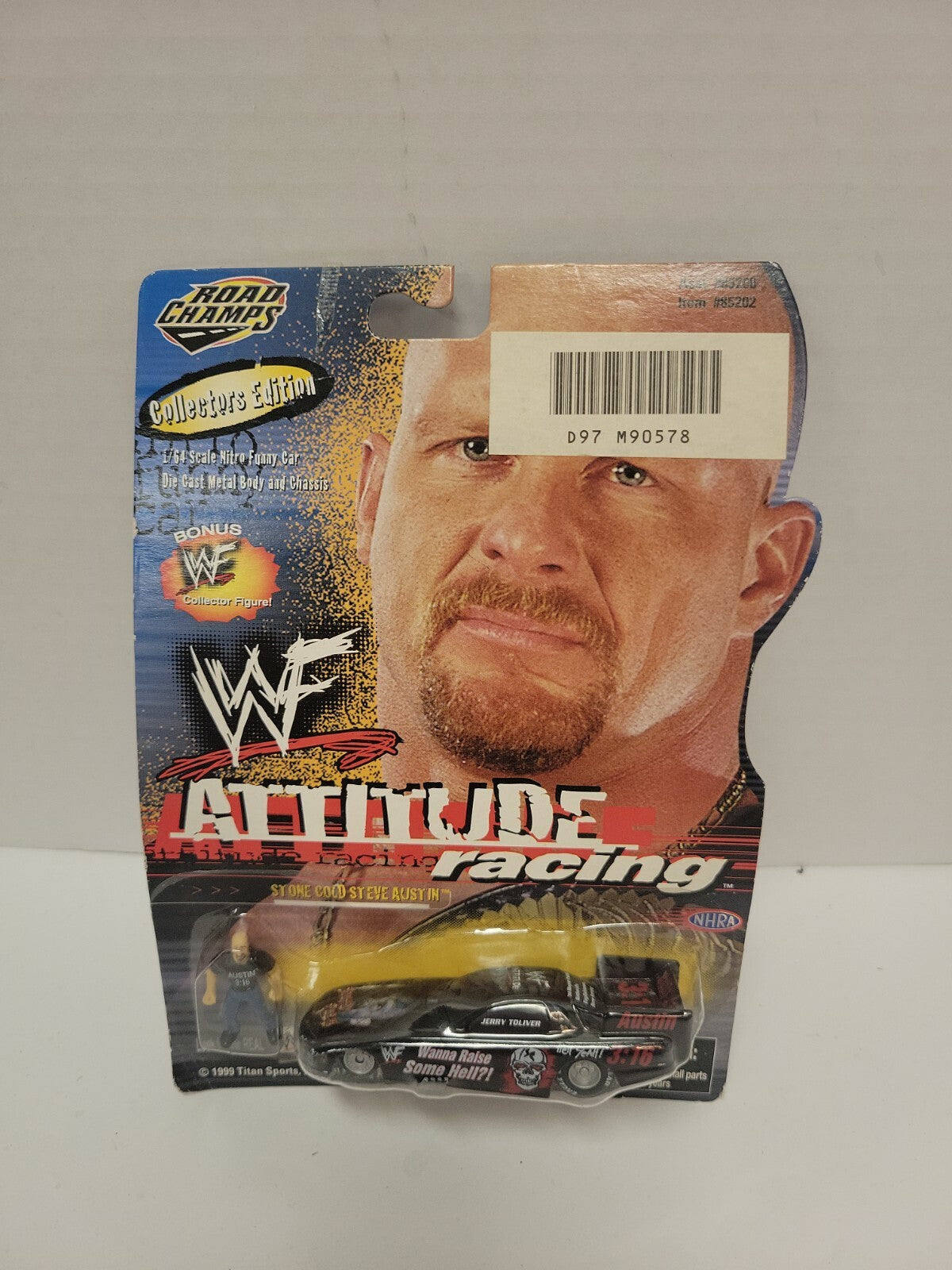 Road Champs 1:64 WWE WWF Attitude Racing Stone Cold Steve Austin Drag Car NHRA