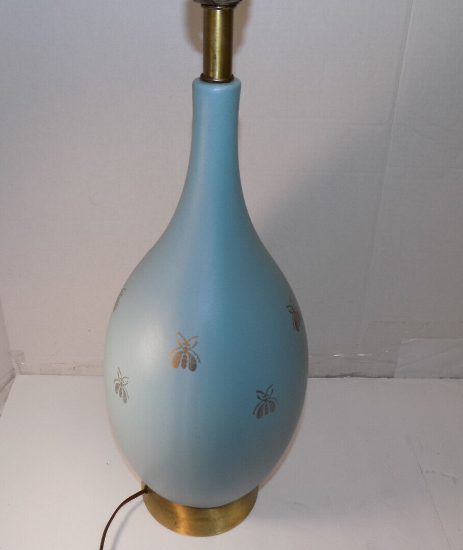 Vintage Ceramic Lamp Works No Shade 32"