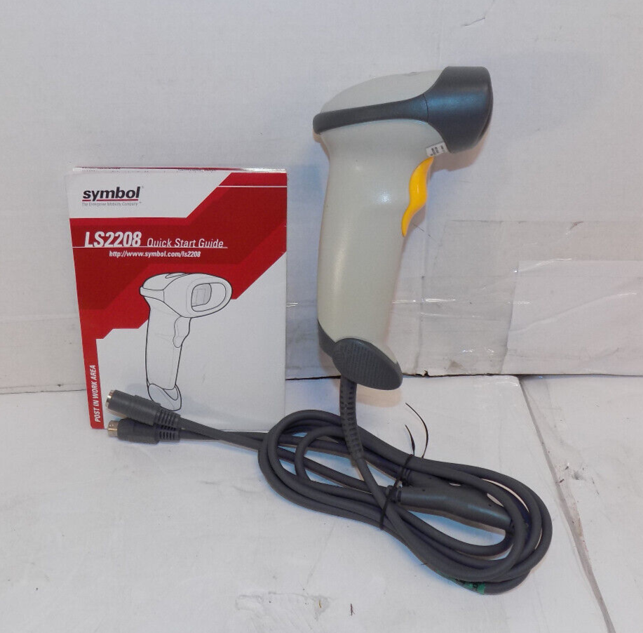Symbol Motorola LS2208 1D Laser Barcode POS Scanner LS2208-SR20001 Untested