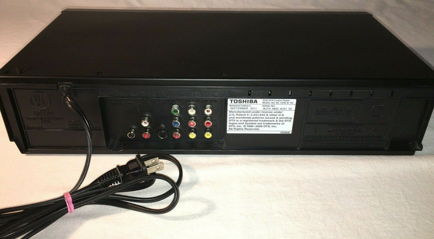 Toshiba sd-v296 DVD VCR Combo VHS Player with Remote, A/V Cables & Hdmi Adapter