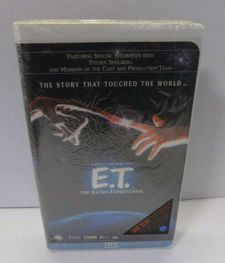 E.T. The Extra-Terrestrial Movie VHS Tape 1996 In Clamshell Case New
