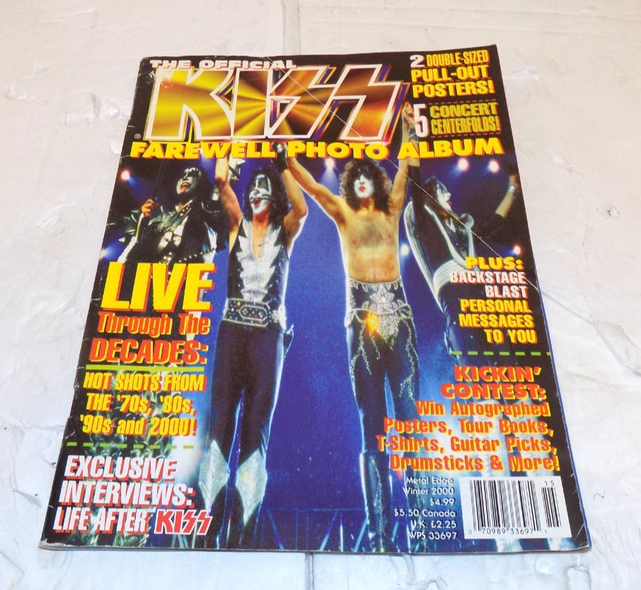 The Official Kiss Farewell Photo Album Metal Edge Winter 2000