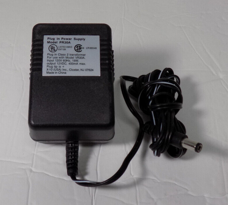 PR30A 12V DC 400mA 18W X-10 Audio Video Receiver Power Supply Compatible VR30A