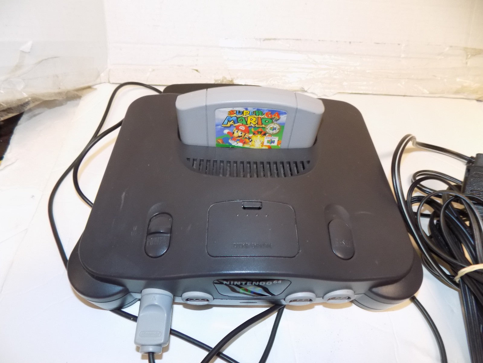 Nintendo 64 N64 NSU001 Console Bundle Lot With 1 Game 1 Controller & Cables