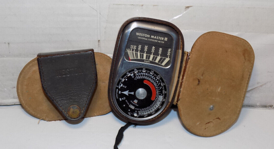 Vintage Weston Master III Light Meter Model 737 With Leather Case