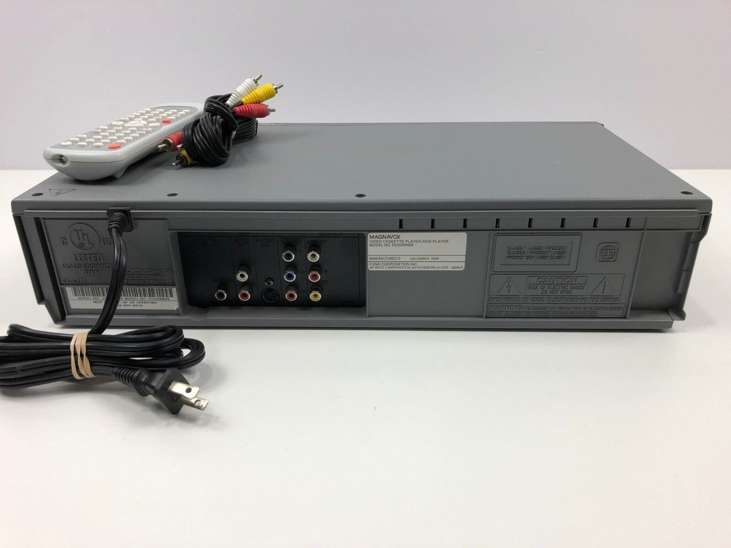 Magnavox DV200MW8 DVD VCR Combo with Remote, A/V Cables & HDMI Adapter