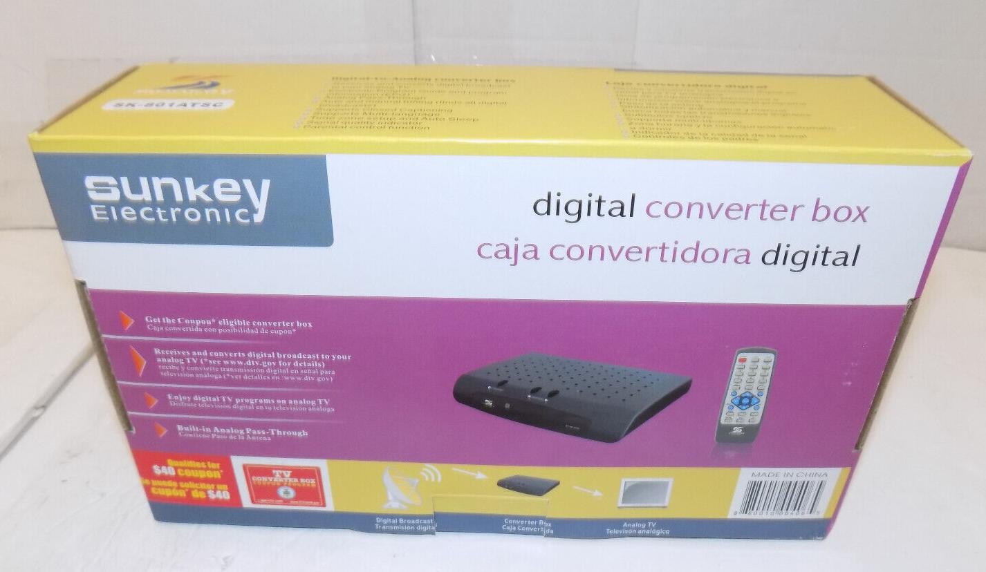 Sunkey Electronics SK-801ATSC Digital Converter Box New