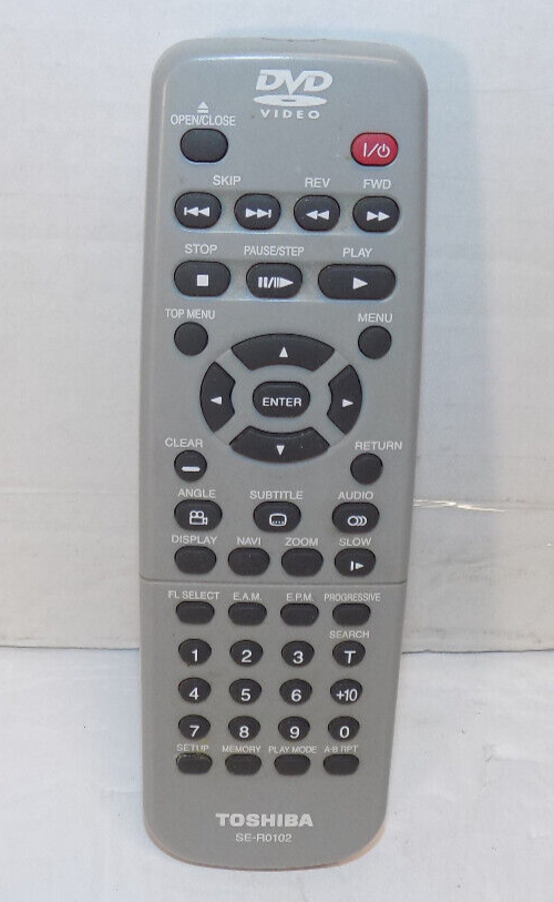 Toshiba SE-R0102 DVD Remote Control IR Tested