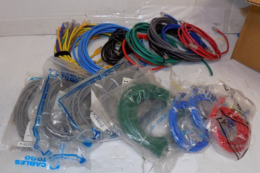 LOT of 33 Ethernet Patch Cables Cat 5 Cables