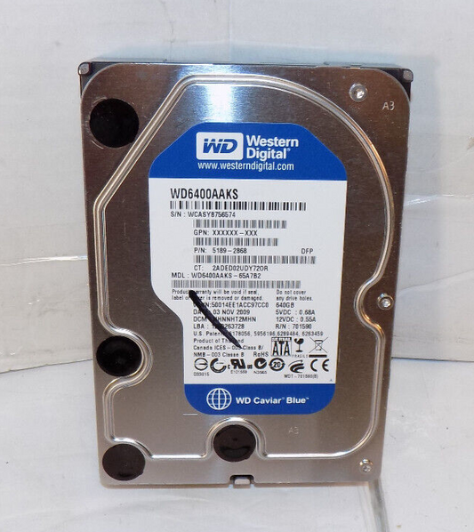 Western Digital WD6400AAKS 640GB 3.5" SATA Hard Disk Drive