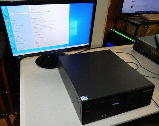 Lenovo Dual Core E6300 2.80 Ghz Desktop Pc Win 10 Installed Windows 7 Pro Key 