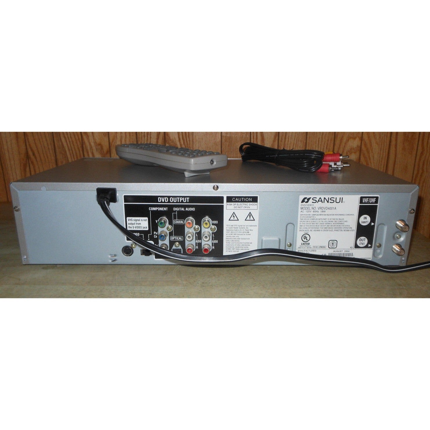 Sansui VRDVD4001 DVD VCR Combo with Remote, A/V Cables & HDMI Adapter