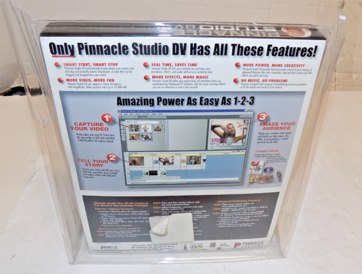 Pinnacle Studio DV Version 7 2001 Video Editing Movie Making Software New