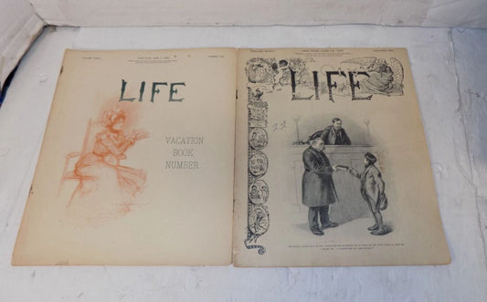 Lot of 2 Vintage Life Magazines June 1 and June 15 1899