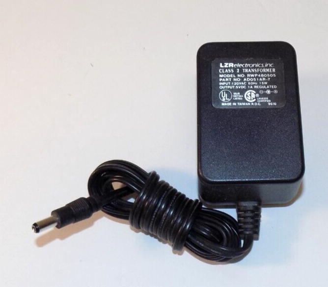 LZR RWP480505 AD051AR-7 External Zip Drive Power Supply 15W 120VAC 5VDC