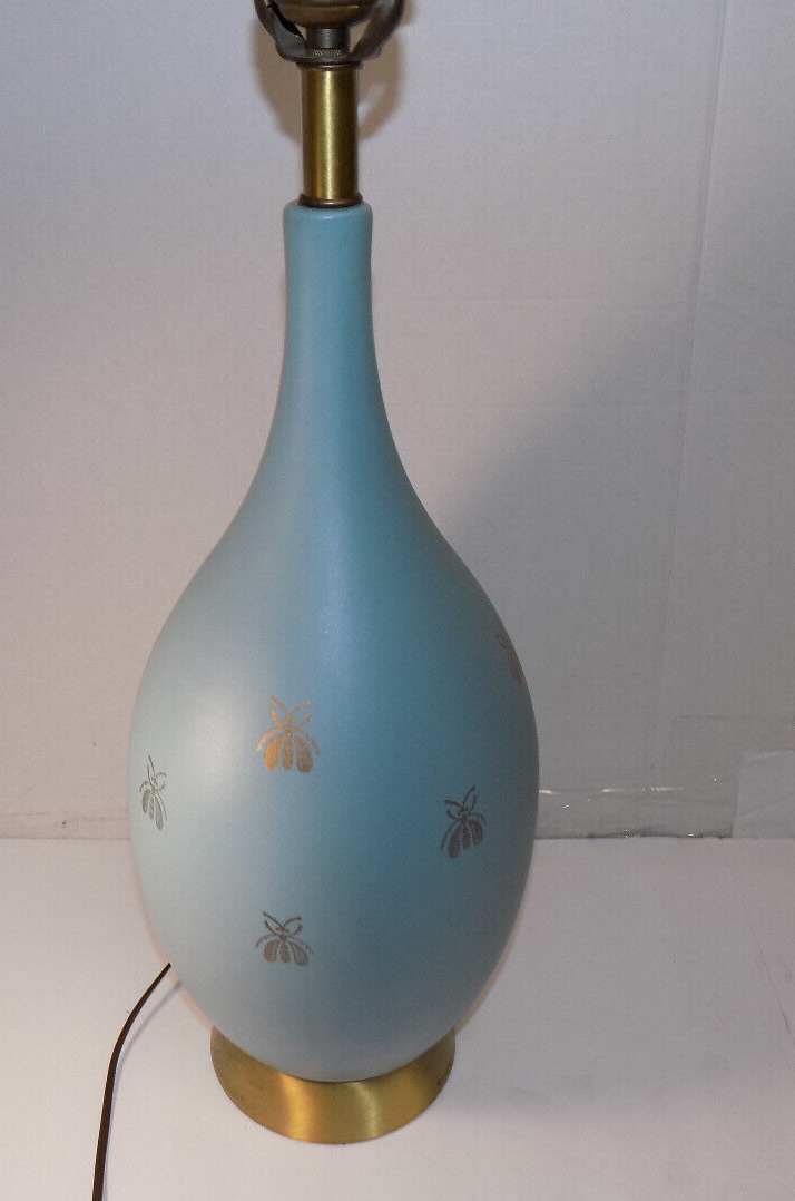 Vintage Ceramic Lamp Works No Shade 32"