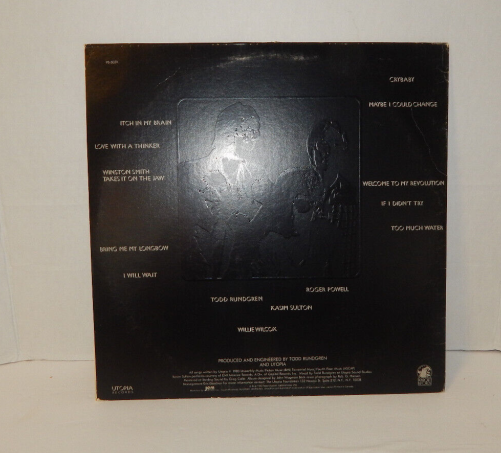 UTOPIA Oblivion LP Vinyl Record Embossed Cover 1983 Utopia Passport Records