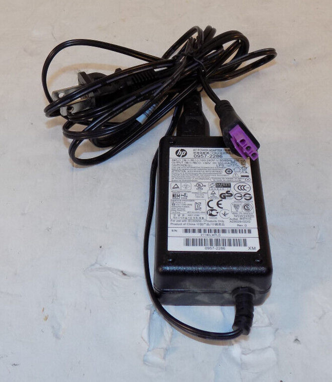 HP 0957-2286 AC Power Adapter 0957-2286 DeskJet Printer Output +30V 333mA
