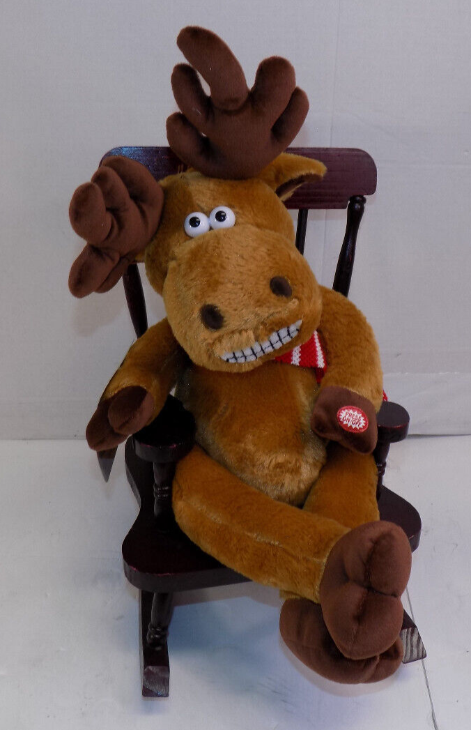 Vtg DanDee Rocking Christmas Reindeer Sings Grandma Got Run Over By A Reindeer