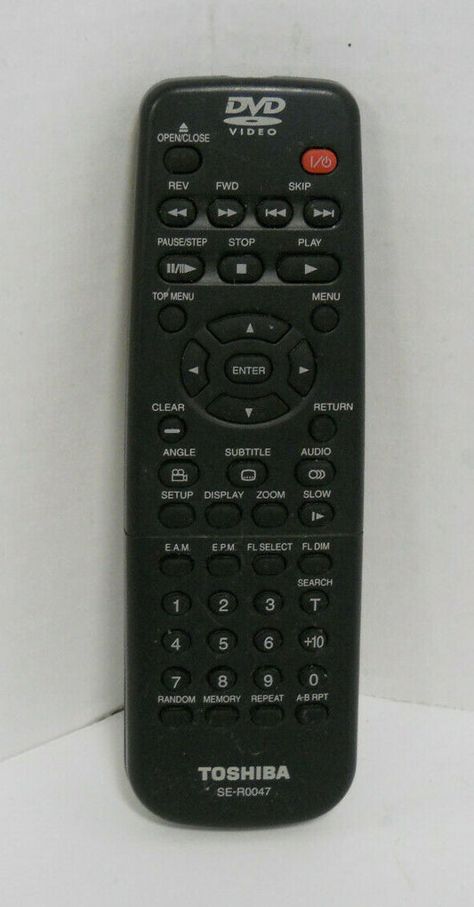 Genuine Toshiba SE-R0047 DVD Player Remote Control IR Tested