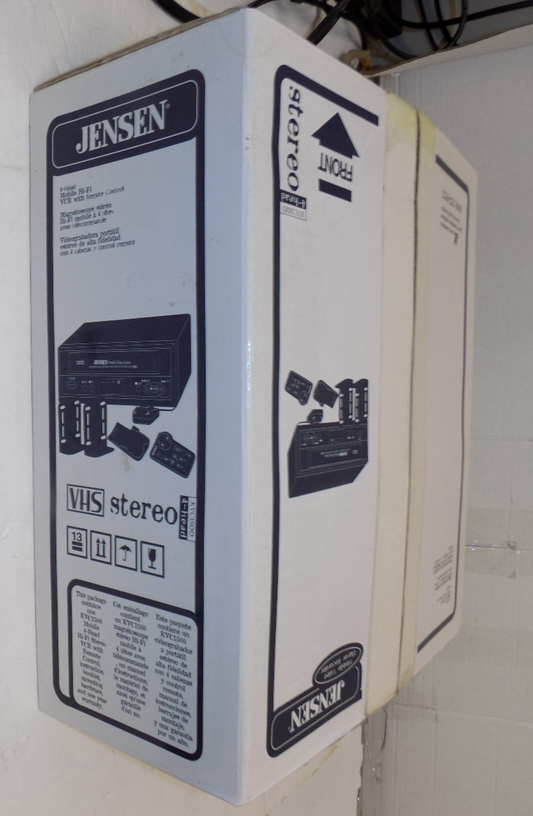 New in Box Jensen KVC1500 Stereo 4 Head Mobile VCR