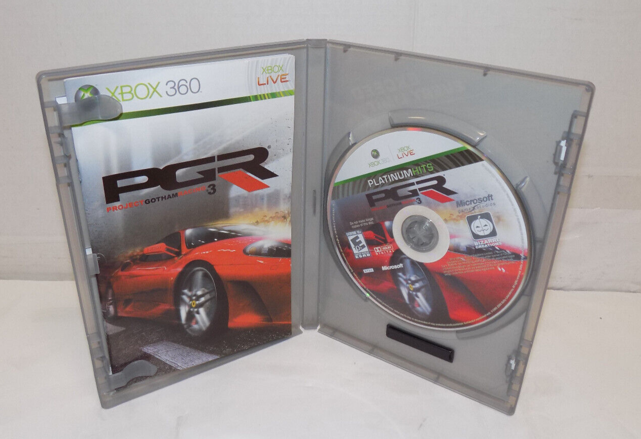 Xbox 360 Project Gotham Racing 3 PGR 3 Platinum Hits Video Game Good Condition
