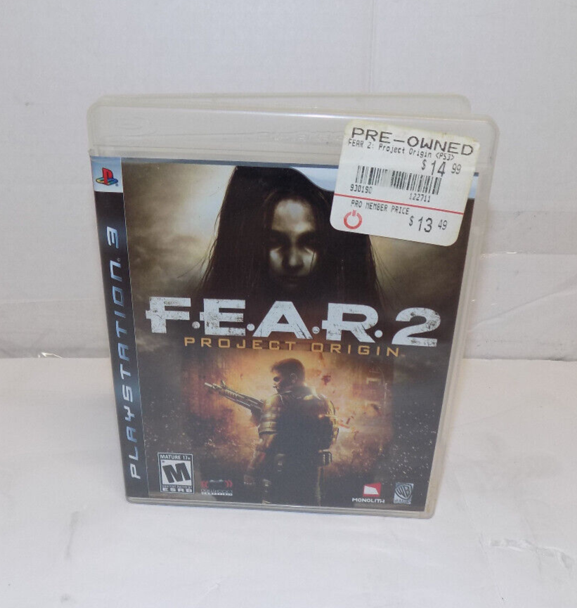FEAR F.E.A.R. 2 Project Origin PlayStation 3 PS3 2009  Complete Game w/ Manual