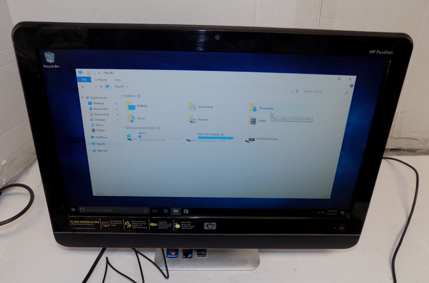 HP MS213 All-In-One Computer 500gb HDD 4gb Ram AMD Athlon X2 Windows 10
