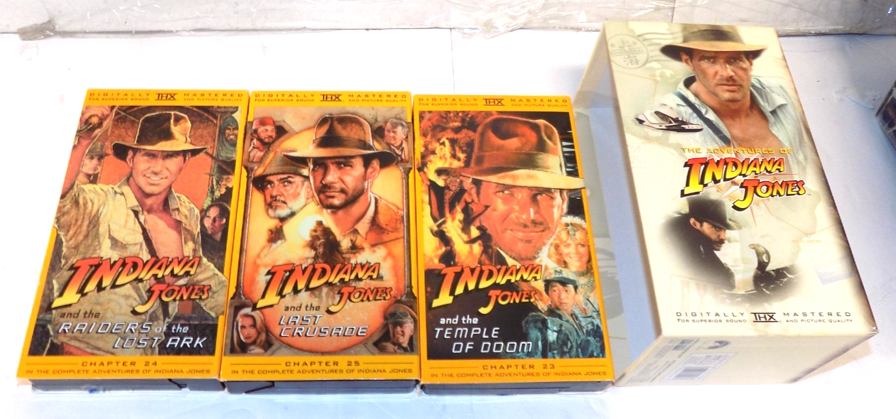 The Adventures of Indiana Jones Trilogy 3 VHS Box Set