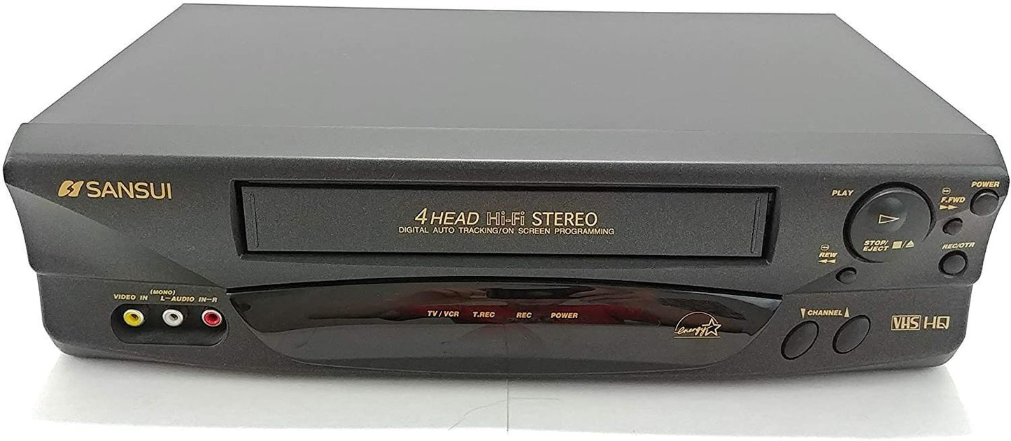 New in Box Sansui VHF6010 4 Head Hi Fi VHS VCR VHS Player with Hdmi Adapter