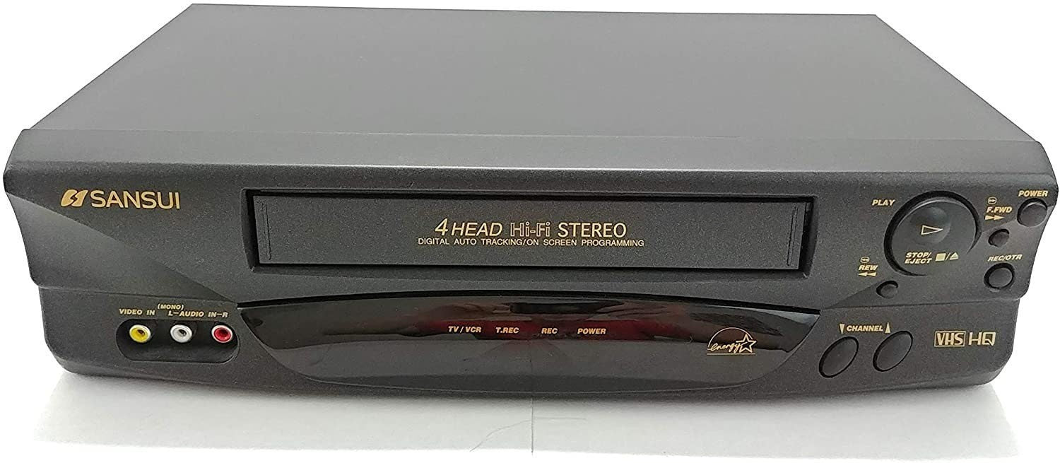 New in Box Sansui VHF6010 4 Head Hi Fi VHS VCR VHS Player with Hdmi Adapter