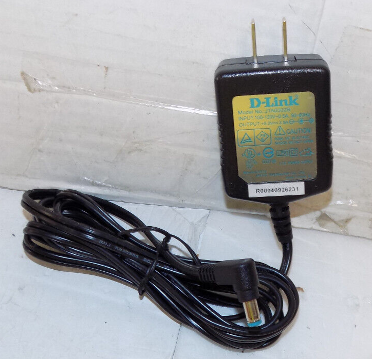 D-Link AC Power Adapter Model JTA0302B 5V 2.5A 6 Foot Cord