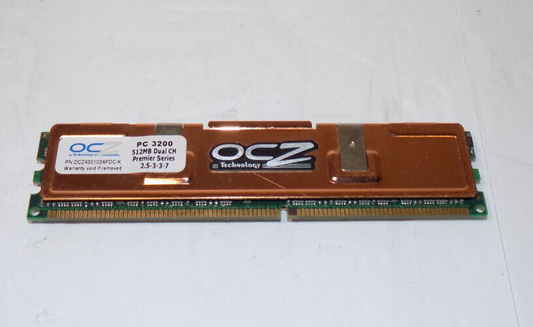 OCZ PC 3200 512MB Dual Ch Premier Series 2.5-3-3-7 OCZ4001024PDC-K DDR 400 RAM