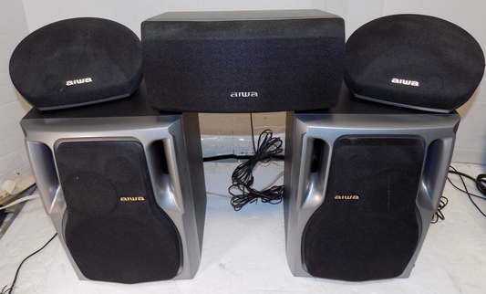 AIWA SX-NA302 Speaker System 6 Ohm 40w with Satellites and Center