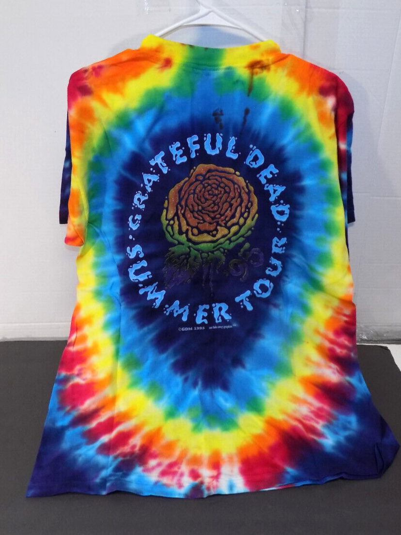 Vintage 1995 Grateful Dead Summer Tour Short Sleeve Tie Dyed T Shirt Large