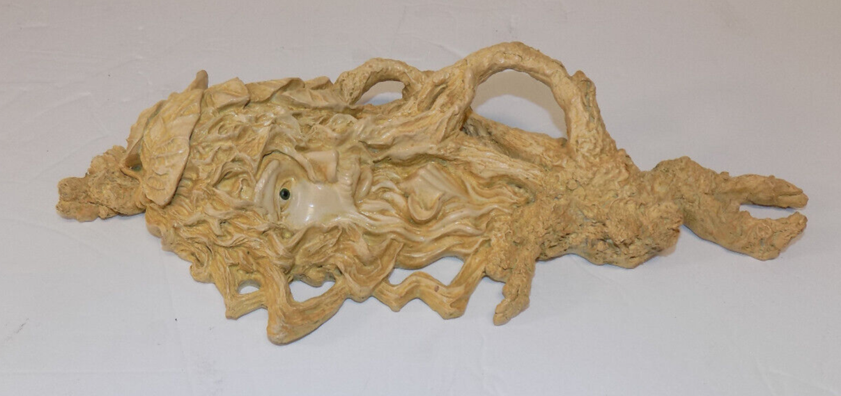 Green Man Leaf Tree Face Wall Hanging Plaque 13.5 Inch Resin