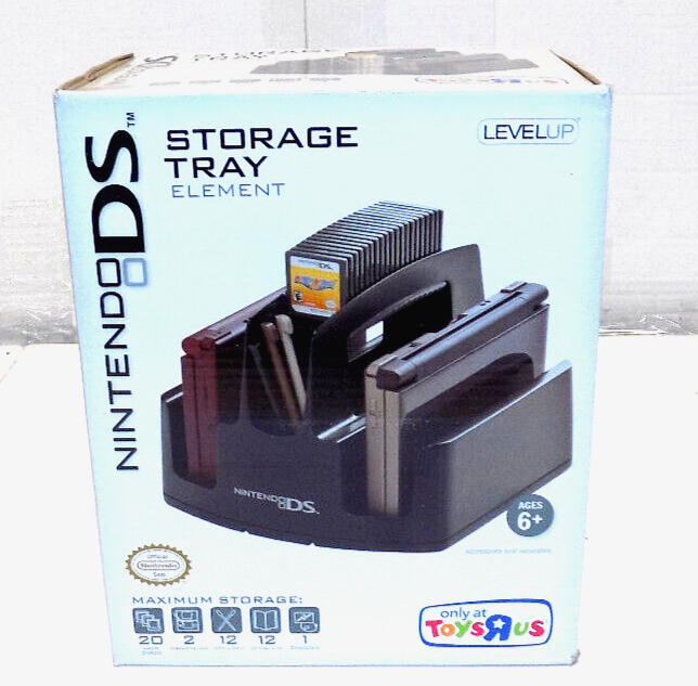 Nintendo DS Storage Tray Element Level Up Accommodates all Nintendo DS Models